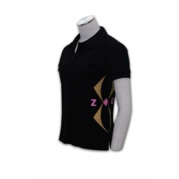 P161 女裝polo 衫訂造 女裝polo 衫訂製     黑色 P161 女裝polo 衫訂造 女裝polo 衫訂製     黑色